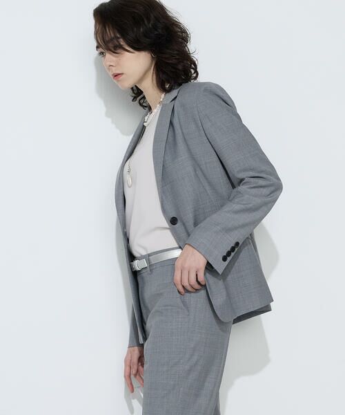 COMME CA PLATINUM / コムサ・プラチナ テーラードジャケット | 【セットアップ対応】ストレッチトロ シングルジャケット | 詳細6