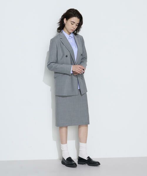 COMME CA PLATINUM / コムサ・プラチナ テーラードジャケット | 【セットアップ対応】ストレッチトロ ダブルジャケット | 詳細2