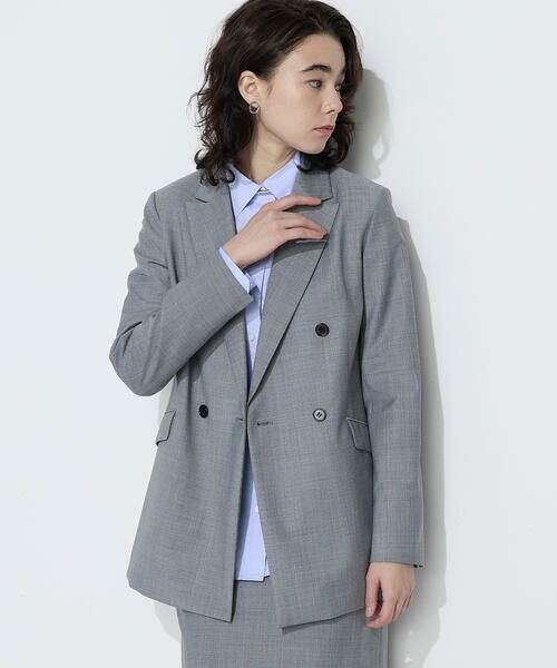COMME CA PLATINUM / コムサ・プラチナ テーラードジャケット | 【セットアップ対応】ストレッチトロ ダブルジャケット | 詳細4