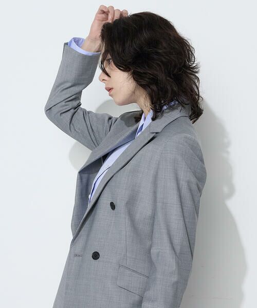 COMME CA PLATINUM / コムサ・プラチナ テーラードジャケット | 【セットアップ対応】ストレッチトロ ダブルジャケット | 詳細6