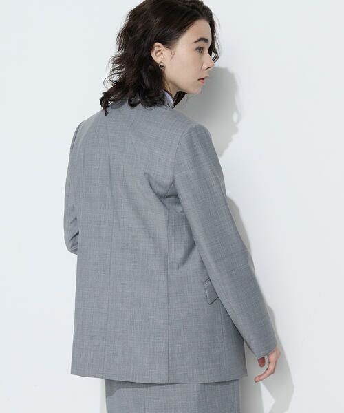 COMME CA PLATINUM / コムサ・プラチナ テーラードジャケット | 【セットアップ対応】ストレッチトロ ダブルジャケット | 詳細7