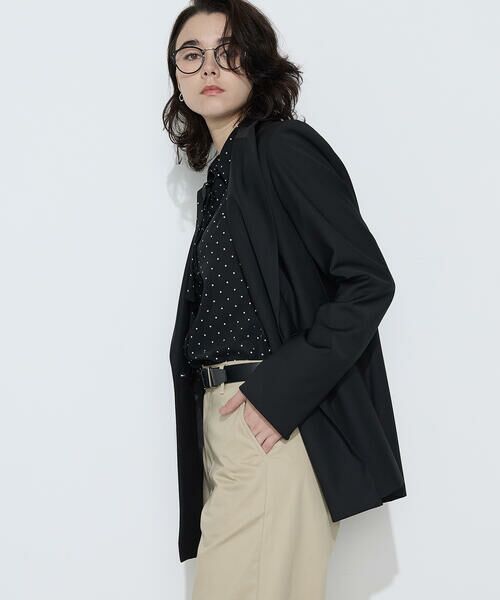 COMME CA PLATINUM / コムサ・プラチナ テーラードジャケット | 【セットアップ対応】ストレッチトロ ダブルジャケット | 詳細15