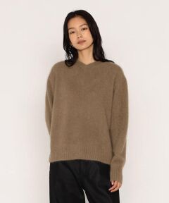 COMME CA PLATINUM / コムサ・プラチナ ニット・セーター | ラクーンシルク Vネックプルオーバー