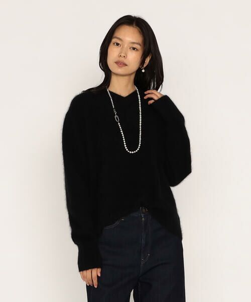 COMME CA PLATINUM / コムサ・プラチナ ニット・セーター | ラクーンシルク Vネックプルオーバー | 詳細7