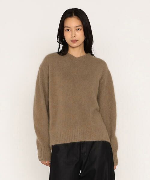 COMME CA PLATINUM / コムサ・プラチナ ニット・セーター | ラクーンシルク Vネックプルオーバー | 詳細12