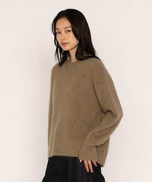 COMME CA PLATINUM / コムサ・プラチナ ニット・セーター | ラクーンシルク Vネックプルオーバー | 詳細13