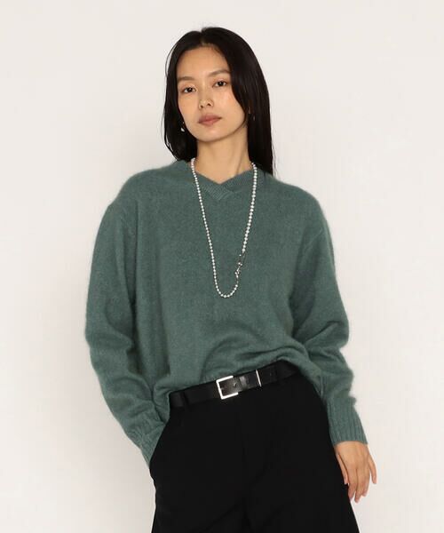 COMME CA PLATINUM / コムサ・プラチナ ニット・セーター | ラクーンシルク Vネックプルオーバー | 詳細16