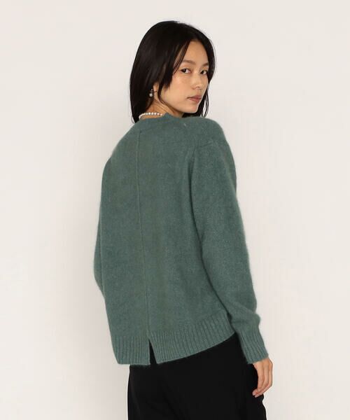COMME CA PLATINUM / コムサ・プラチナ ニット・セーター | ラクーンシルク Vネックプルオーバー（21:ブルーグリーン）