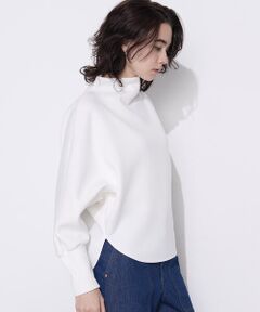 COMME CA PLATINUM / コムサ・プラチナ カットソー | ソフトストレッチダンボールニット ボトルネックプルオーバー