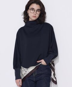 COMME CA PLATINUM / コムサ・プラチナ カットソー | ソフトストレッチダンボールニット ボトルネックプルオーバー