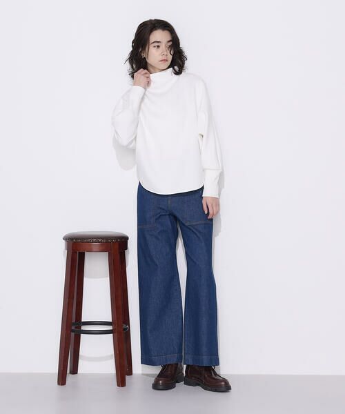 COMME CA PLATINUM / コムサ・プラチナ カットソー | ソフトストレッチダンボールニット ボトルネックプルオーバー | 詳細2