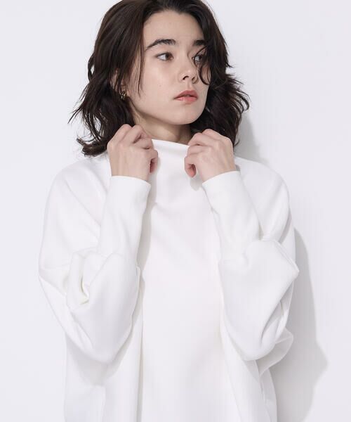 COMME CA PLATINUM / コムサ・プラチナ カットソー | ソフトストレッチダンボールニット ボトルネックプルオーバー | 詳細4