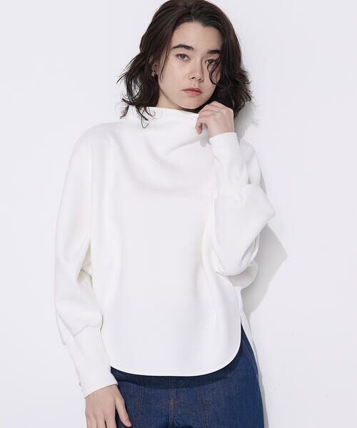 COMME CA PLATINUM / コムサ・プラチナ カットソー | ソフトストレッチダンボールニット ボトルネックプルオーバー | 詳細5