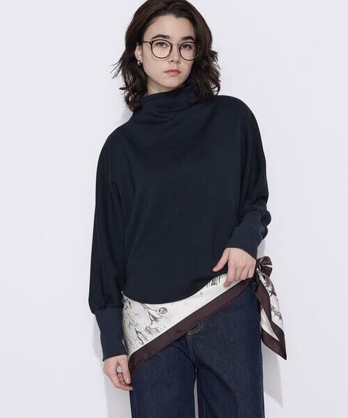 COMME CA PLATINUM / コムサ・プラチナ カットソー | ソフトストレッチダンボールニット ボトルネックプルオーバー | 詳細12