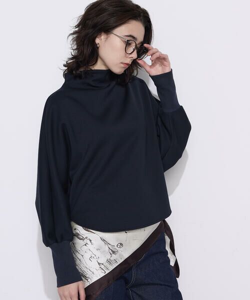 COMME CA PLATINUM / コムサ・プラチナ カットソー | ソフトストレッチダンボールニット ボトルネックプルオーバー | 詳細15