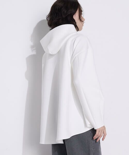 COMME CA PLATINUM / コムサ・プラチナ パーカー | ソフトストレッチダンボールニット フーディー | 詳細10