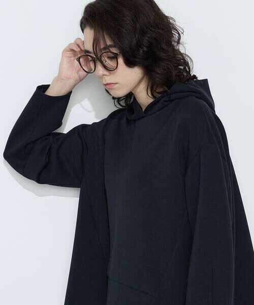 COMME CA PLATINUM / コムサ・プラチナ パーカー | ソフトストレッチダンボールニット フーディー | 詳細24