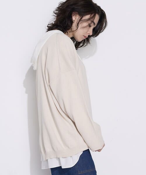 COMME CA PLATINUM / コムサ・プラチナ ニット・セーター | 綿/ポリエステル天竺編 ニットプルオーバー | 詳細10