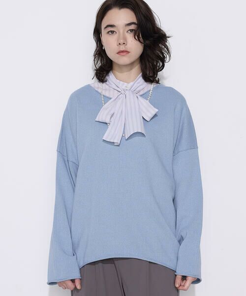 COMME CA PLATINUM / コムサ・プラチナ ニット・セーター | 綿/ポリエステル天竺編 ニットプルオーバー | 詳細17