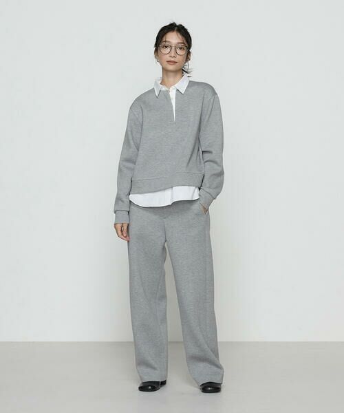 COMME CA PLATINUM / コムサ・プラチナ カットソー | レーヨンミックスダンボール プルオーバー | 詳細1