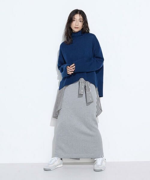 COMME CA PLATINUM / コムサ・プラチナ ロング・マキシ丈スカート | レーヨンミックスダンボール ナロースカート | 詳細4