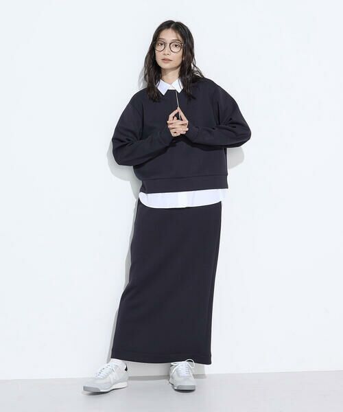 COMME CA PLATINUM / コムサ・プラチナ ロング・マキシ丈スカート | レーヨンミックスダンボール ナロースカート | 詳細13