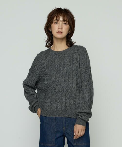 COMME CA PLATINUM / コムサ・プラチナ ニット・セーター | ケーブル編 ニットプルオーバー | 詳細21