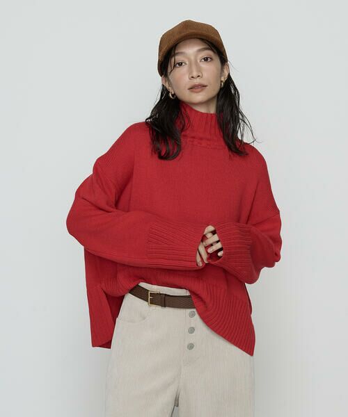 COMME CA PLATINUM / コムサ・プラチナ ニット・セーター | 天竺編 ハイネックニットプルオーバー | 詳細18
