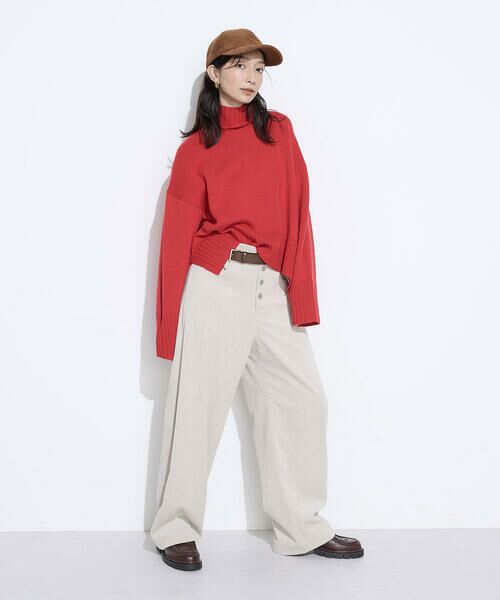 COMME CA PLATINUM / コムサ・プラチナ ニット・セーター | 天竺編 ハイネックニットプルオーバー | 詳細15