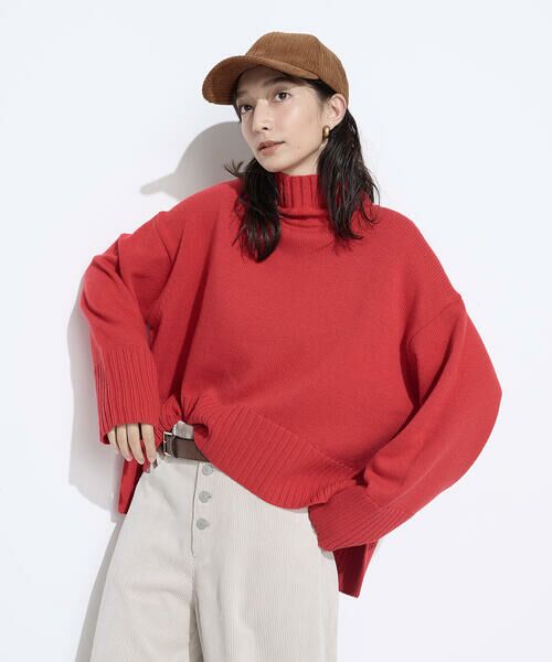 COMME CA PLATINUM / コムサ・プラチナ ニット・セーター | 天竺編 ハイネックニットプルオーバー | 詳細16