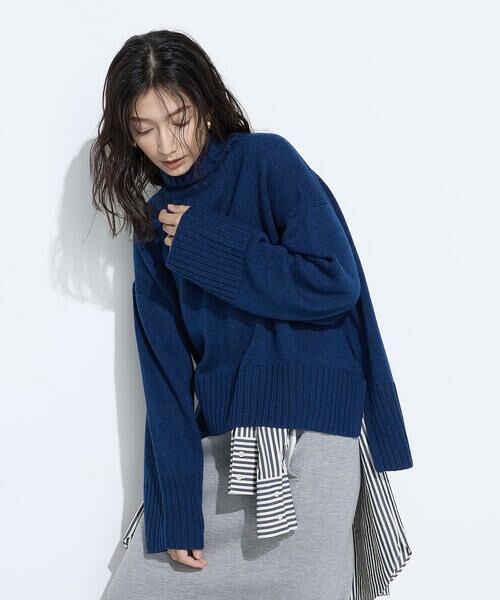 COMME CA PLATINUM / コムサ・プラチナ ニット・セーター | 天竺編 ハイネックニットプルオーバー | 詳細21
