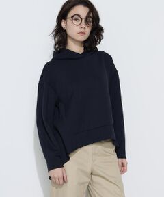 COMME CA PLATINUM / コムサ・プラチナ パーカー | 〔 +サイズ 〕ソフトストレッチダンボールニット フーディー