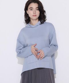 COMME CA PLATINUM / コムサ・プラチナ パーカー | 〔 +サイズ 〕ソフトストレッチダンボールニット フーディー