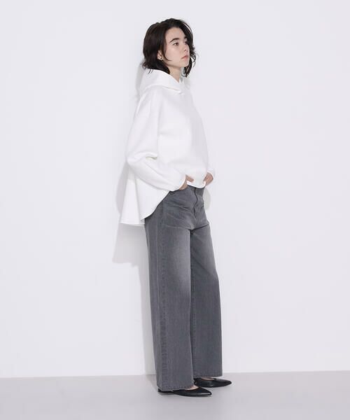 COMME CA PLATINUM / コムサ・プラチナ パーカー | 〔 +サイズ 〕ソフトストレッチダンボールニット フーディー | 詳細1