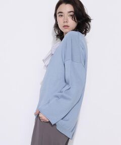 COMME CA PLATINUM / コムサ・プラチナ ニット・セーター | 〔 +サイズ 〕綿／ポリエステル天竺編 ニットプルオーバー