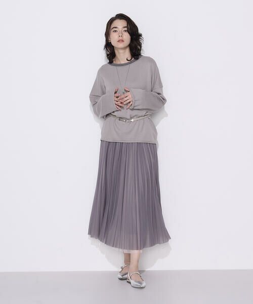 COMME CA PLATINUM / コムサ・プラチナ ニット・セーター | 〔 +サイズ 〕綿／ポリエステル天竺編 ニットプルオーバー | 詳細2