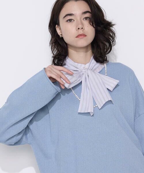 COMME CA PLATINUM / コムサ・プラチナ ニット・セーター | 〔 +サイズ 〕綿／ポリエステル天竺編 ニットプルオーバー | 詳細18