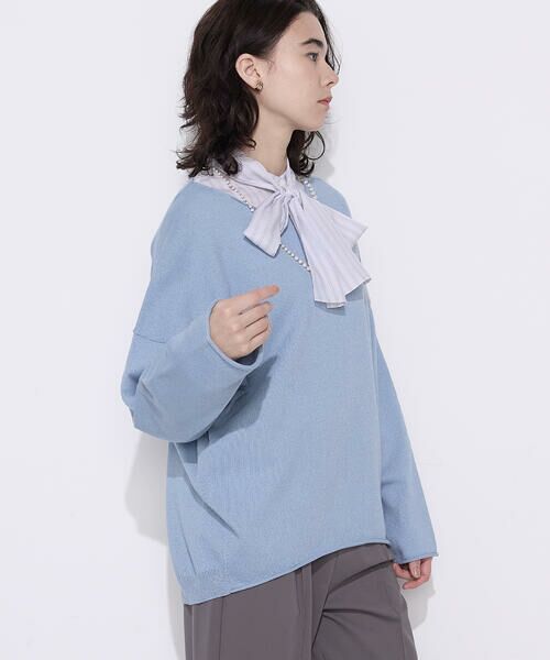 COMME CA PLATINUM / コムサ・プラチナ ニット・セーター | 〔 +サイズ 〕綿／ポリエステル天竺編 ニットプルオーバー | 詳細19