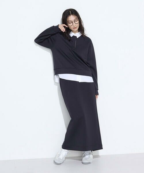 COMME CA PLATINUM / コムサ・プラチナ カットソー | 〔 +サイズ 〕レーヨンミックスダンボール プルオーバー | 詳細6