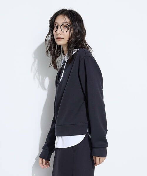 COMME CA PLATINUM / コムサ・プラチナ カットソー | 〔 +サイズ 〕レーヨンミックスダンボール プルオーバー | 詳細7