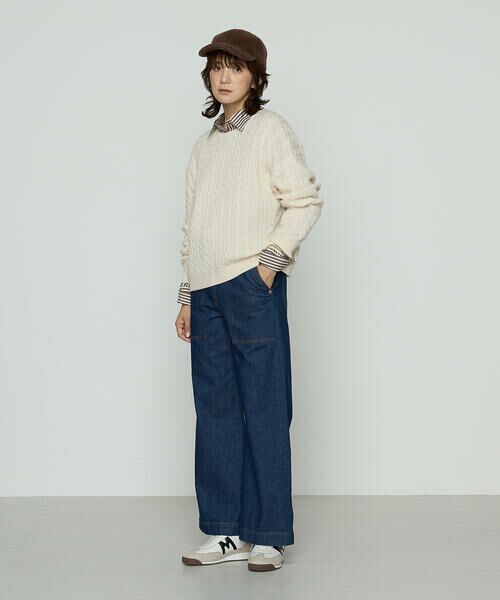 COMME CA PLATINUM / コムサ・プラチナ ニット・セーター | 〔 +サイズ 〕ケーブル編 ニットプルオーバー | 詳細8