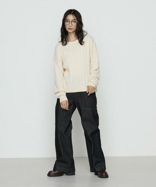 COMME CA PLATINUM / コムサ・プラチナ ニット・セーター | 〔 +サイズ 〕ケーブル編 ニットプルオーバー | 詳細10