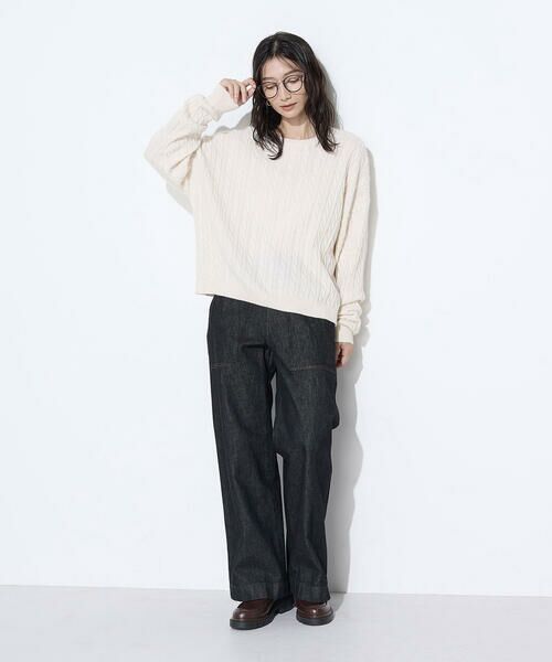 COMME CA PLATINUM / コムサ・プラチナ ニット・セーター | 〔 +サイズ 〕ケーブル編 ニットプルオーバー | 詳細2