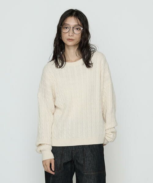 COMME CA PLATINUM / コムサ・プラチナ ニット・セーター | 〔 +サイズ 〕ケーブル編 ニットプルオーバー | 詳細11
