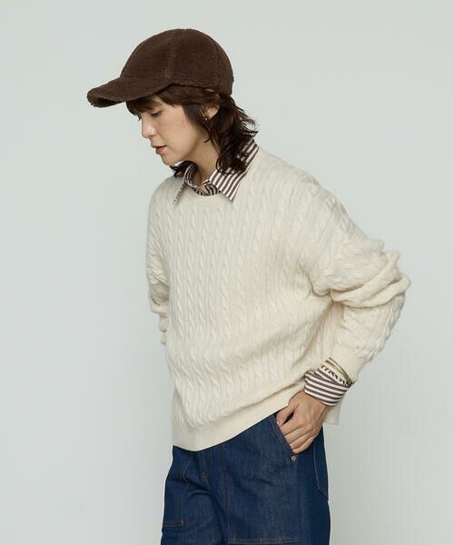 COMME CA PLATINUM / コムサ・プラチナ ニット・セーター | 〔 +サイズ 〕ケーブル編 ニットプルオーバー | 詳細15