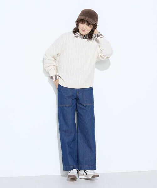 COMME CA PLATINUM / コムサ・プラチナ ニット・セーター | 〔 +サイズ 〕ケーブル編 ニットプルオーバー | 詳細3