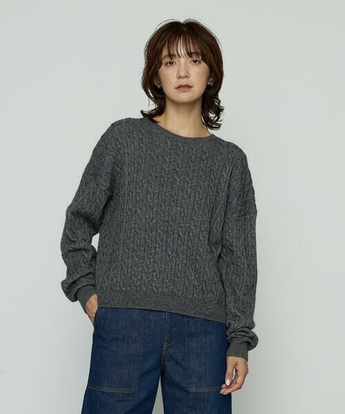 COMME CA PLATINUM / コムサ・プラチナ ニット・セーター | 〔 +サイズ 〕ケーブル編 ニットプルオーバー | 詳細24