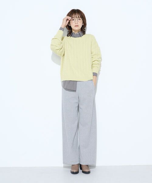 COMME CA PLATINUM / コムサ・プラチナ ニット・セーター | 〔 +サイズ 〕ケーブル編 ニットプルオーバー | 詳細26