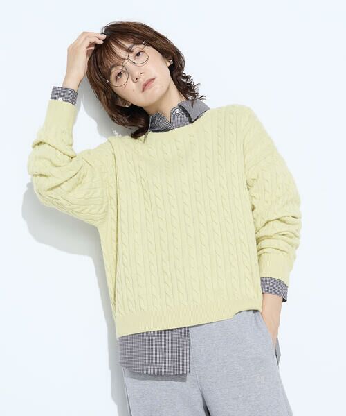 COMME CA PLATINUM / コムサ・プラチナ ニット・セーター | 〔 +サイズ 〕ケーブル編 ニットプルオーバー | 詳細29