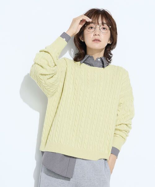 COMME CA PLATINUM / コムサ・プラチナ ニット・セーター | 〔 +サイズ 〕ケーブル編 ニットプルオーバー | 詳細30